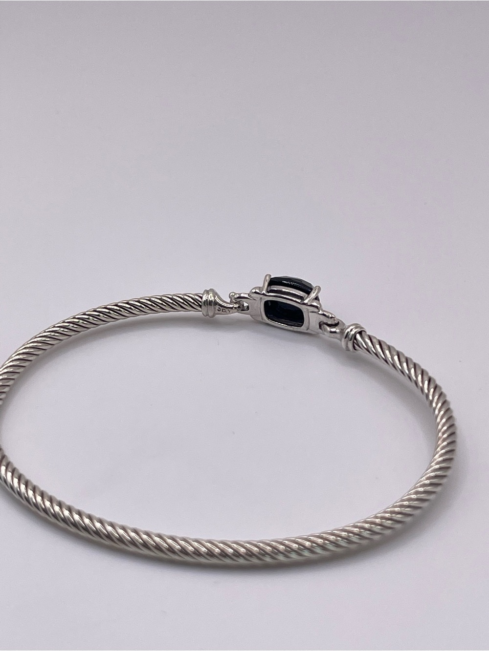 David Yurman Black Onyx Petite Wheaton Bracelet with Diamonds - Picture 7 of 11